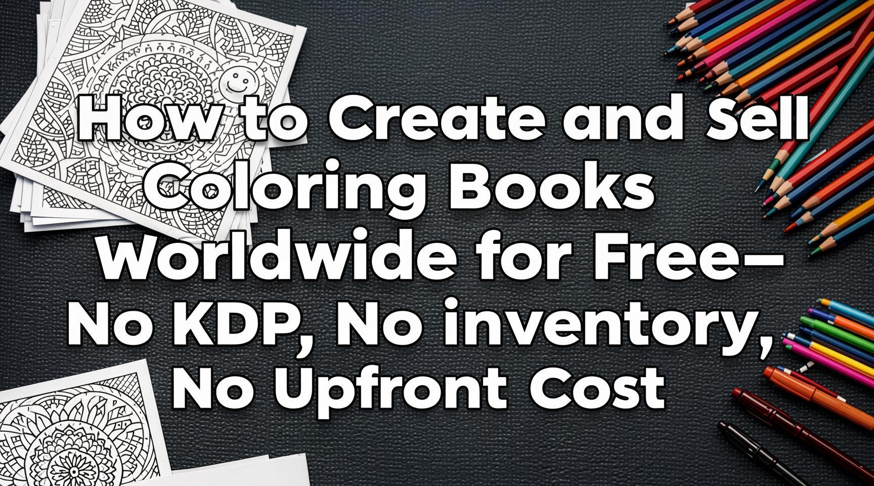 How to Create and Sell Coloring Books Worldwide for Free—No KDP, No Inventory, No Upfront Cost