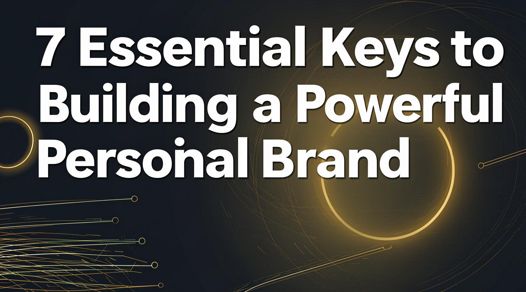 7 Essential Keys to Building a Powerful Personal Brand