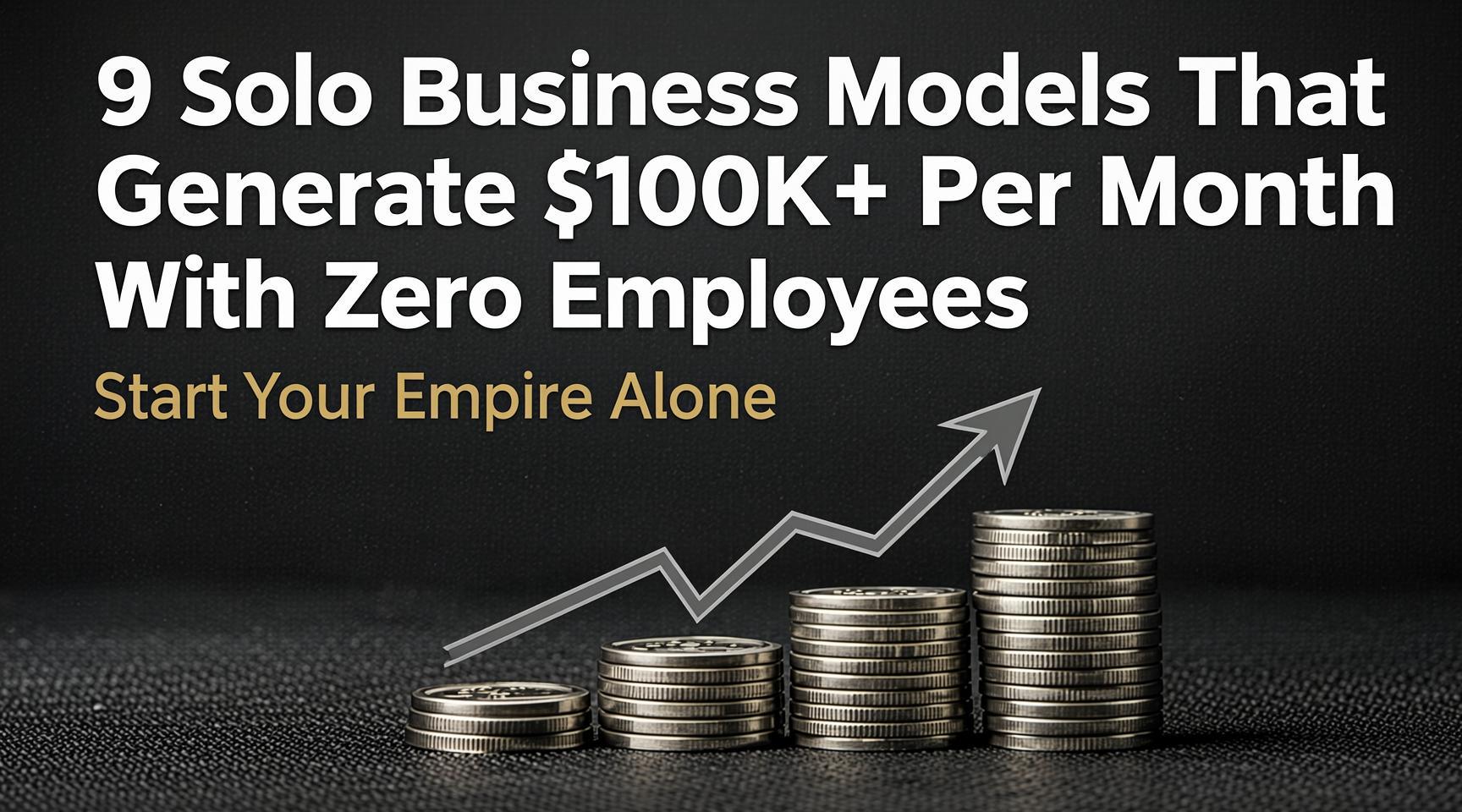 9 Solo Business Models That Generate $100K+ Per Month With Zero Employees
