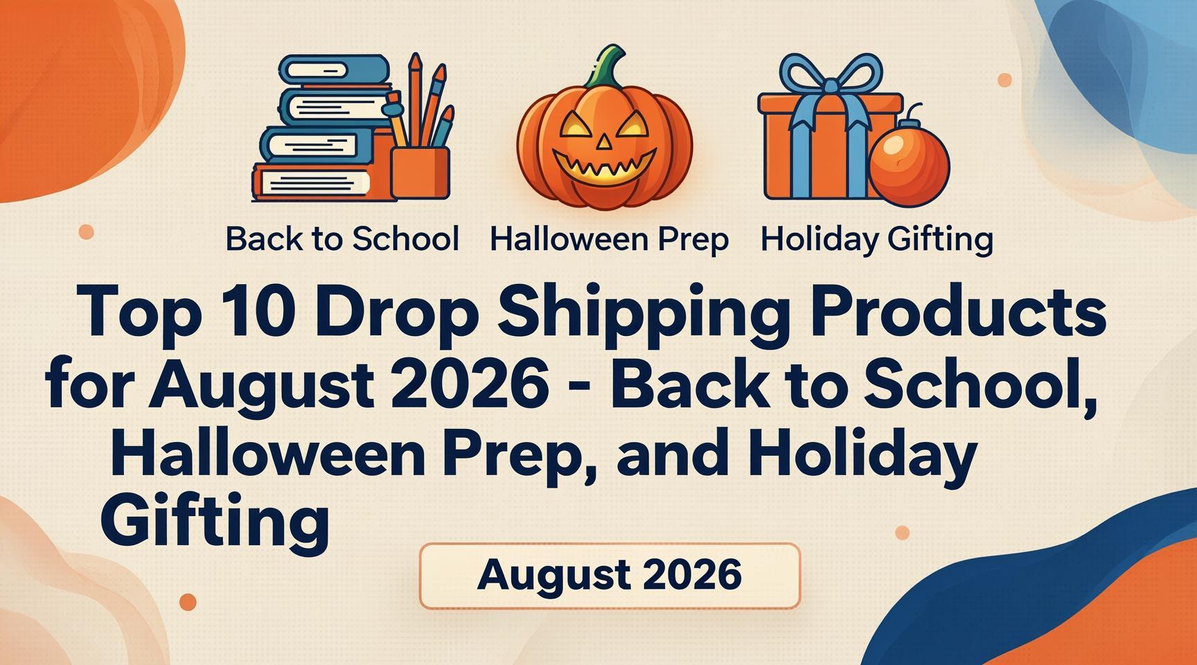 Top 10 Drop Shipping Products for August 2026—Back to School, Halloween Prep, and Holiday Gifting